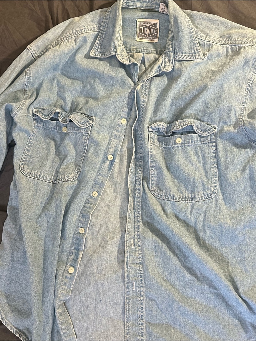 Light Blue Denim Shirt Jacket -